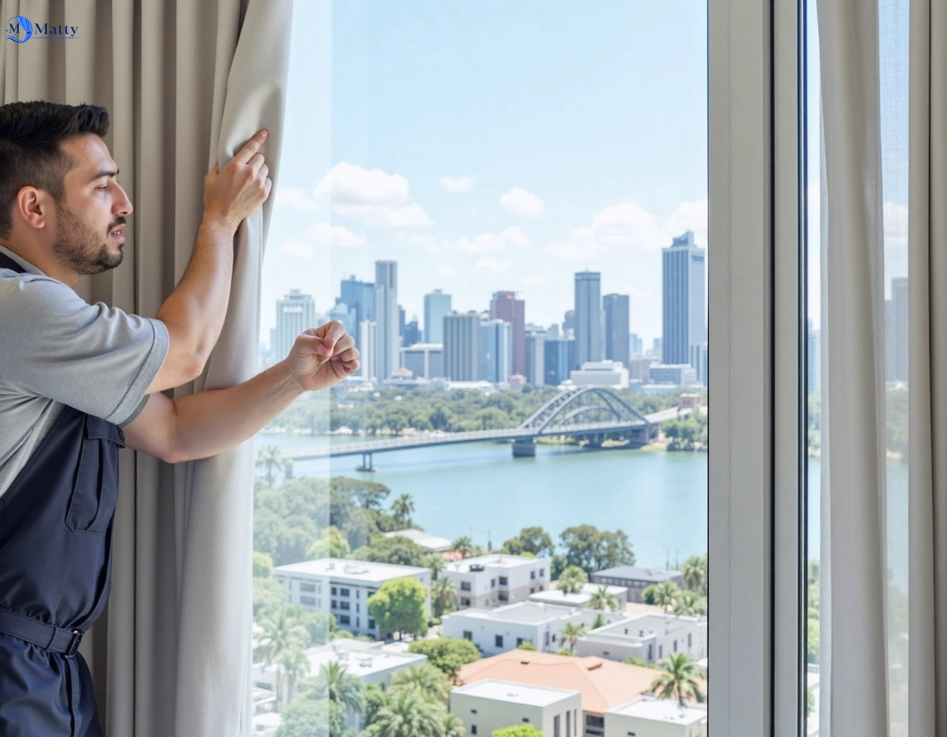 Professional curtain steam cleaning service roseville-chase-nsw QLD by Matty Curtain Cleaning